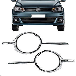 Kit Moldura Farol Milha Aro Cromado Gol Voyage G7 2017 2018 2019 2020