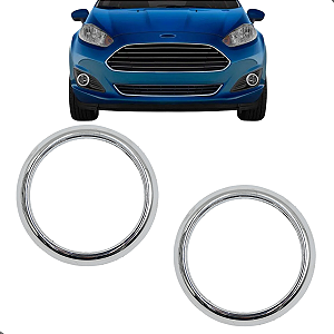 Par Aplique Grade Farol Milha New Fiesta 2014 2015 2016 2017