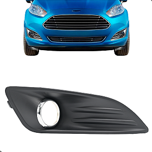 Grade Farol De Milha New Fiesta 2014 2015 2016 2017 Aro Cromado