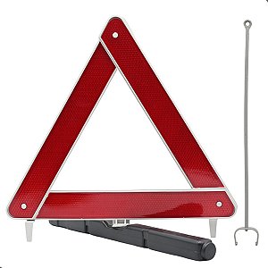Triangulo Segurança Sinalização Com Peso Areia P/ Carros Vans Caminhões