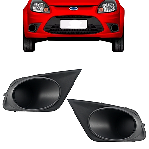 Kit Moldura Grade Milha Ford Ka 2012 2013 14 2015 2016 Sem Furo