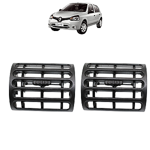 Par Grade Difusor Ar Lateral Clio 2000 01 02 03 A 2016 Preto
