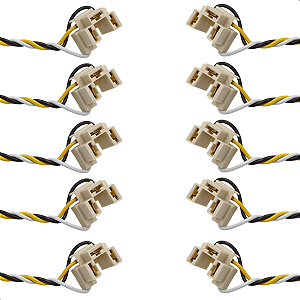 Kit 10 Chicote Soquete Fio Plug Cab Lâmpada Do Farol H4 H5