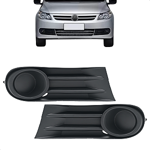 Par Moldura Milha Gol G5 2008 2009 2010 2011 2012 Preta Sem Furo