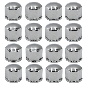 16 Capas De Parafuso Roda Cromada Lisa 19mm Peugeot 206 207 208 306 307 308