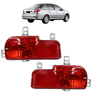 Par Lanterna Traseira Peugeot 207 Anti Neblina 2008 Até 2013