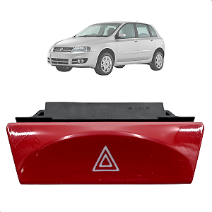 Botão Interruptor Pisca Alerta Stilo 2003 04 05 06 07 08 2009 2010 2011