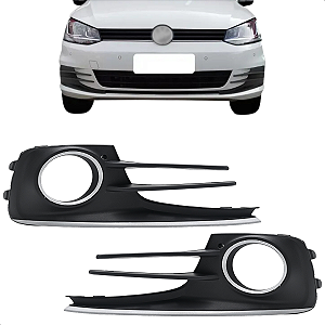 Kit Grade Moldura Farol Milha Fox Spacefox 2015 2016 17 18 19 2020 2021 2022 Aro Prata