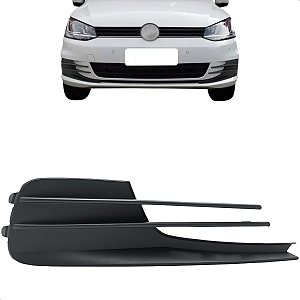 Moldura Grade Farol Milha Fox 2015 2016 2017 2018 2019 2020 2021 Preto Sem Furo