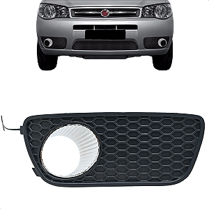 Moldura Tampa Milha Palio 2004 2005 2006 2007 2008 2009 Com Furo Cinza Aro Cromado