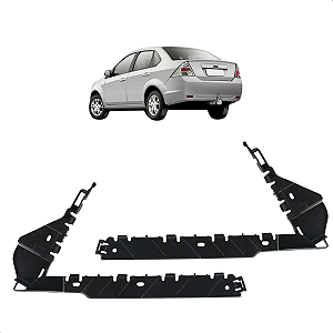 Kit Guia Parachoque Traseiro Fiesta Sedan 2004 05 06 07 08 2009 2010