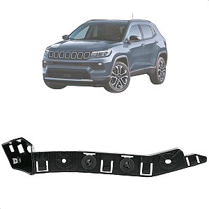 Suporte Guia Parachoque Jeep Compass 2016 17 18 19 2020 A 2023 Traseiro