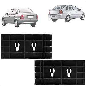 Par Guia Parachoque Traseira Corsa Sedan/Classic 1996 97 98 99 00 01 02 A 2010