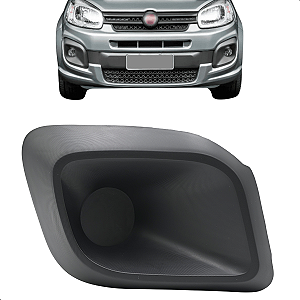 Moldura Farol Milha Uno 2017 2018 2019 2020 2021 2022 Preta Sem Furo