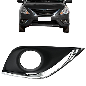 Moldura Milha Cromada Versa 2015 2016 2017 18 2019 2020 2021 C/ Furo