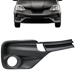 Grade Moldura Farol Milha Etios Hatch/Sedan 2017 2018 2019 2020 Com Furo