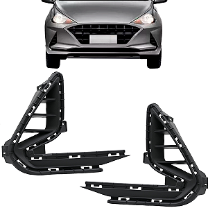 Par Grade Parachoque Hb20 Hatch Sedan 2021 2022 Preta Sem Furo