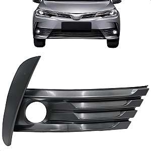 Moldura Farol Milha Corolla 2018 2019 2020 Preto Com Furo