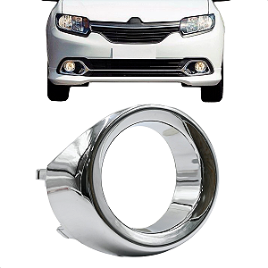 Aro Moldura Milha Logan 14 15 16 2017 2018 2019 2020 Cromado