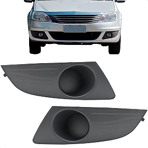 Par Grade Moldura Farol Milha Logan 2011 2012 13 2014 S/furo