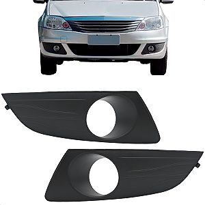 Par Grade Moldura Farol Milha Logan 2011 2012 2013 2014 C/furo