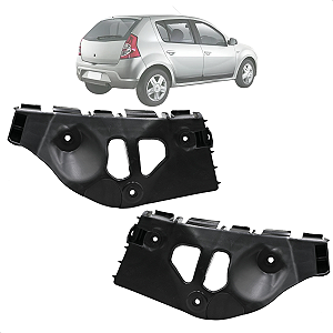 Par Guia Parachoque Traseiro Sandero 2007 2008 2009 10 11 12 13 2014