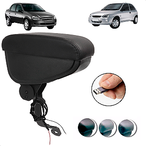 Encosto Descanso Braço Apoio Corsa Wind Classic 1994 Até 2016 Com USB