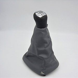 Coifa Câmbio Manopla Clio 2000 01 02 03 04 05 06 07 08 09 10 a 2016 Cinza C/Base