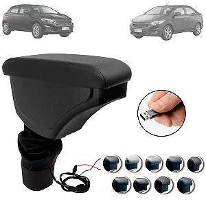 Apoio Descanso De Braço Encosto Onix Prisma 2012 Até 2019 Com Usb