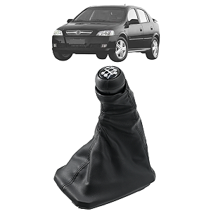 Kit Coifa Base + Manopla Bola Câmbio Astra 1995 1996 5 Marchas