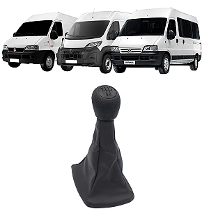 Kit Manopla Coifa Câmbio Ducato Boxer Jumper 2006 Até 2017