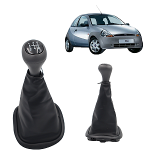 Bola + Coifa Câmbio Ka 1996 1997 1998 1999 2000 Cinza 5 Marchas