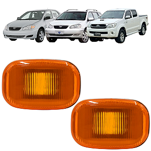 Par Pisca Para Lama Lateral Corolla Fielder Hilux SW4 2006 2007 2008 Sem Soquete Ambar
