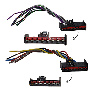 Chicote Plug Conector 7 e 8 Vias Rádio FIC Linha Ford