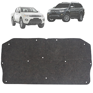 Forro Manta Capô L200 Triton Pajero Dakar 2007 2008 2009 2010 2011 2012 2013 2014 2015 + Presilhas