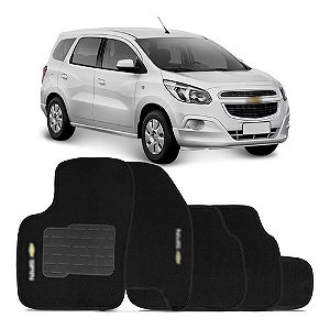 Jogo Tapete 5 peças Adaptavel Soft Carpete Preto Gm Spin 2012 Até 2019