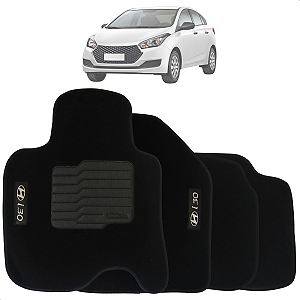 Jogo De Tapete 4 Peças I30 2013 Até 2019 Preto