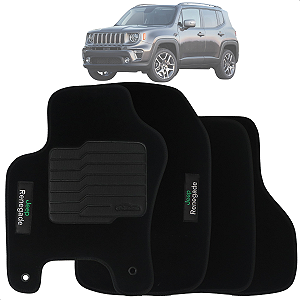Jogo De Tapetes 4 Peças Jeep Renegade 2015 Até 2020 Preto