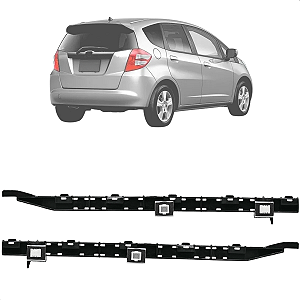 Par Suporte Guia Para-Choque Traseiro Fit 2004 2005 2006 2007 2008