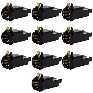 Kit 10 Soquetes De Painel Curto VW Fusca Kombi Brasilia Variant Volvo