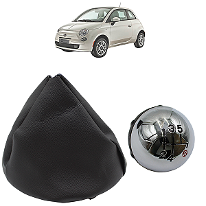 Bola Câmbio Manopla Coifa Fiat 500 2009 2010 2011 2012 2013 2014 2015 2016 2017