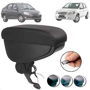 Apoio Descanso De Braço Celta 2001 Até 2016 Prisma 2007 Até 2012 Com USB