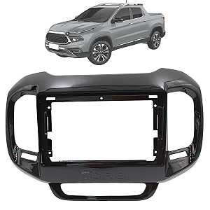 Moldura Painel Multimidia Toro 9 Polegadas Black Piano 2016 Até 2021