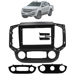 Moldura Painel Multimidia Ar Analógico Digital 9 Polegadas GM S10 2017 Até 2021