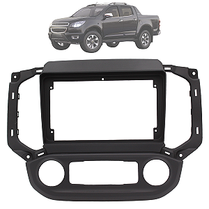 Moldura Painel Central Multimidia 9 Polegadas Ar Digital GM Pickup S10 2016 Até 2023