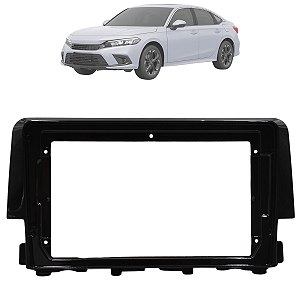 Moldura Painel Multimidia 9 Polegadas Honda Civic G10 2017 Até 2021 Black Piano