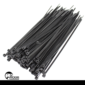 Kit 100 Abracadeiras Nylon 3,6mm X 200mm Preta