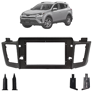 Moldura Painel Multimidia 10 Polegadas Toyota RAV4 2012 Até 2017