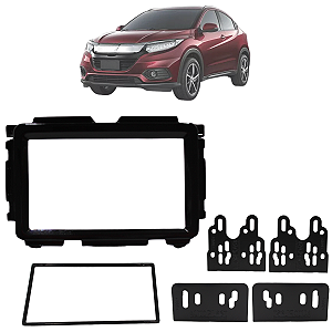 Moldura Painel Multimidia HRV Black Piano 2 Din Padrão Japonês Chinês 2015 Até 2021