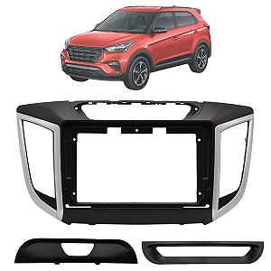 Moldura Painel Multimidia 9 Polegadas Hyundai Creta 2017 Até 2020